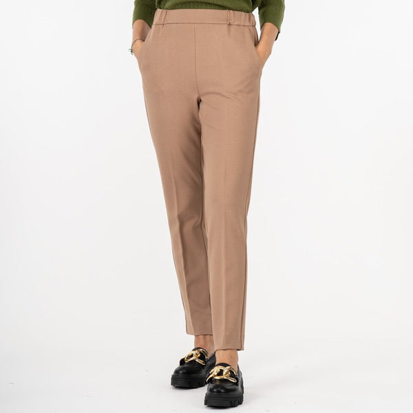 Pantalone Donna Zagara con vita elastica Cammello Emme Marella- Francavilla Moda