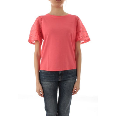 T-shirt Donna PANAMA con ricamo sangallo Corallo EMME MARELLA- Francavilla Moda
