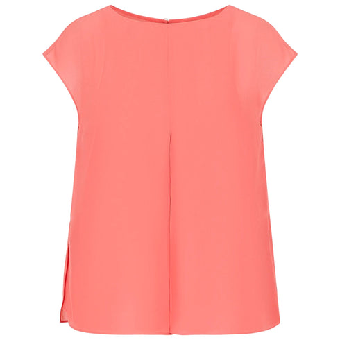 Blusa donna con effetto doppiato Salmone Emporio Armani- Francavilla Moda