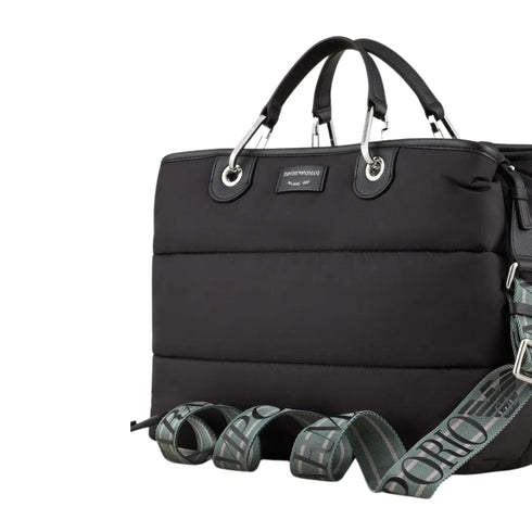 Borsa Shopper MyEA bag in nylon Nero EMPORIO ARMANI- Francavilla Moda