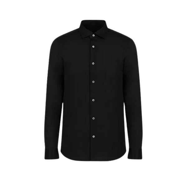 Emporio Armani Camicia elegante Camicia Uomo in misto lyocell Nero - Francavilla Moda