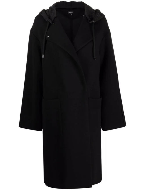 Cappotto Donna 6K2L6E2JXGZ con coulisse Nero EMPORIO ARMANI- Francavilla Moda