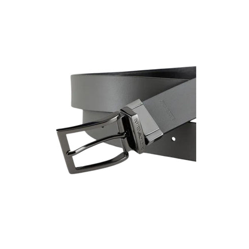Emporio Armani Cintura Cintura Uomo reversibile in pelle palmellata Nero grigio - Francavilla Moda