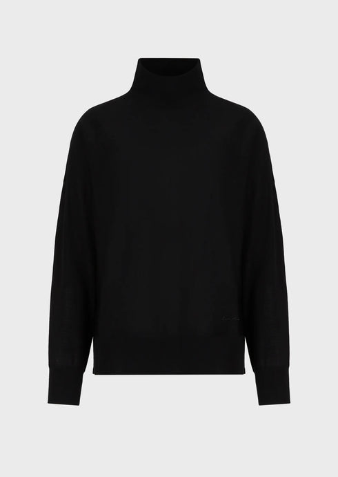 Dolcevita Donna 6K2MTL2M06Z maniche a sbuffo Nero EMPORIO ARMANI- Francavilla Moda