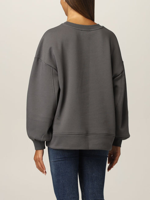 Felpa Donna 6K2M7J2JRGZ con logo oversize Polvere EMPORIO ARMANI- Francavilla Moda