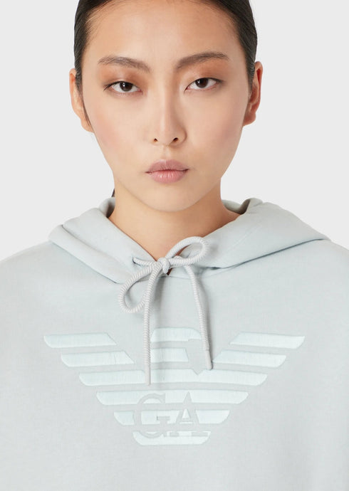 Felpa Donna 6K2M7l2JRGZ con macrologo Polvere EMPORIO ARMANI- Francavilla Moda