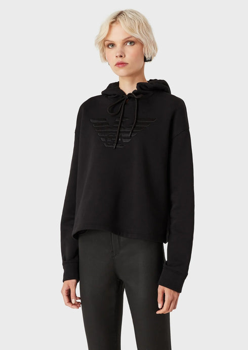 Felpa Donna 6K2M7l2JRGZ con macrologo Polvere EMPORIO ARMANI- Francavilla Moda