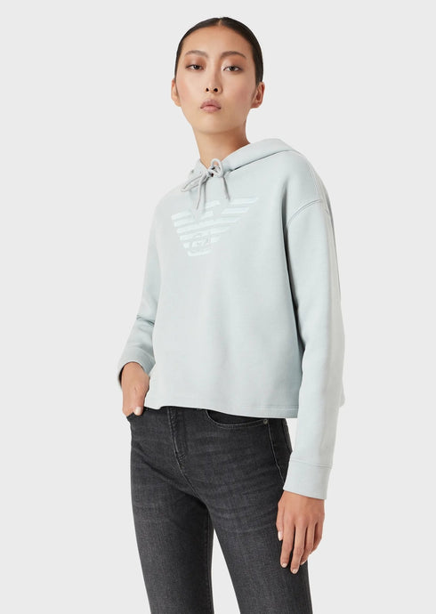 Felpa Donna 6K2M7l2JRGZ con macrologo Polvere EMPORIO ARMANI- Francavilla Moda