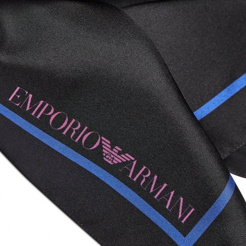 Foulard Donna in seta con firma brand Nero EMPORIO ARMANI- Francavilla Moda