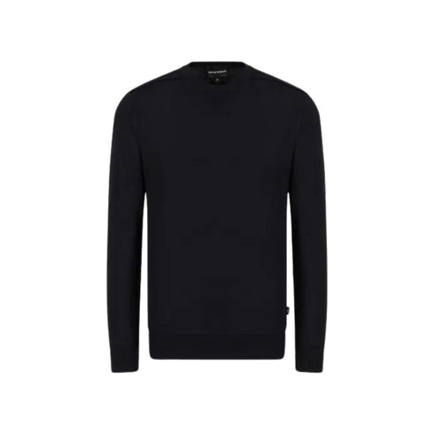 Maglia girocollo in lana slim fit Blu navy EMPORIO ARMANI- Francavilla Moda