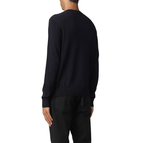 Maglione con Maxi Logo frontale Blu EMPORIO ARMANI- Francavilla Moda