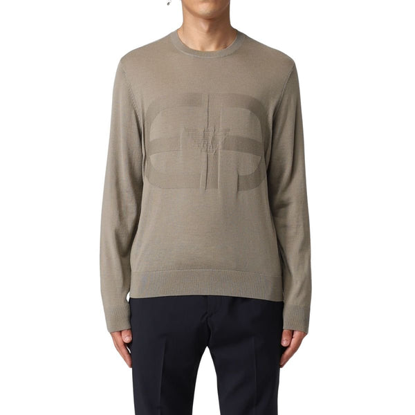 Maglione con Maxi Logo frontale Savana EMPORIO ARMANI- Francavilla Moda