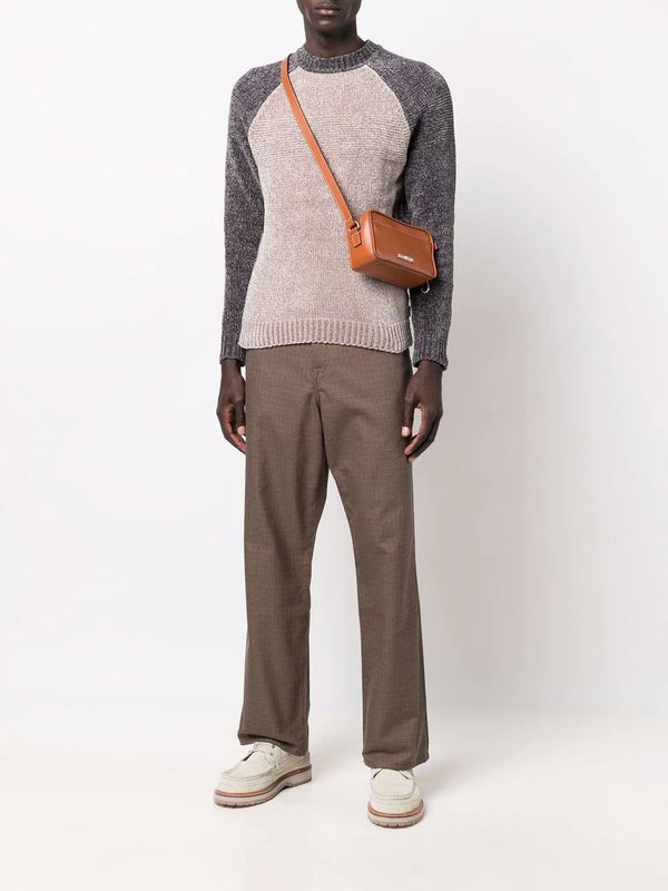 Maglione Uomo 6K1MX71MVSZ con texture a blocchi Grigio EMPORIO ARMANI- Francavilla Moda