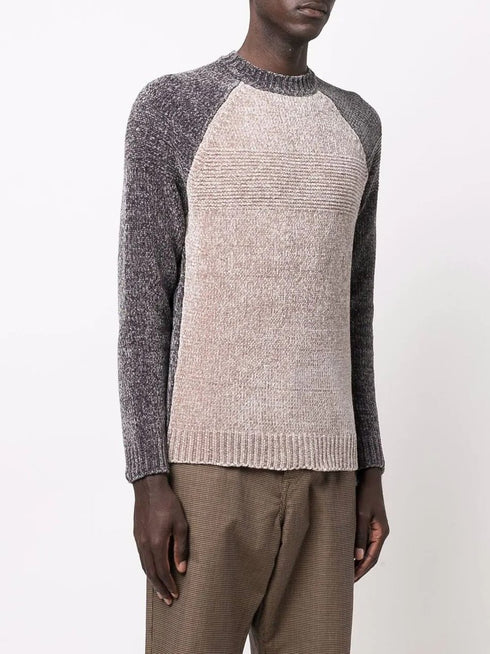 Maglione Uomo 6K1MX71MVSZ con texture a blocchi Grigio EMPORIO ARMANI- Francavilla Moda