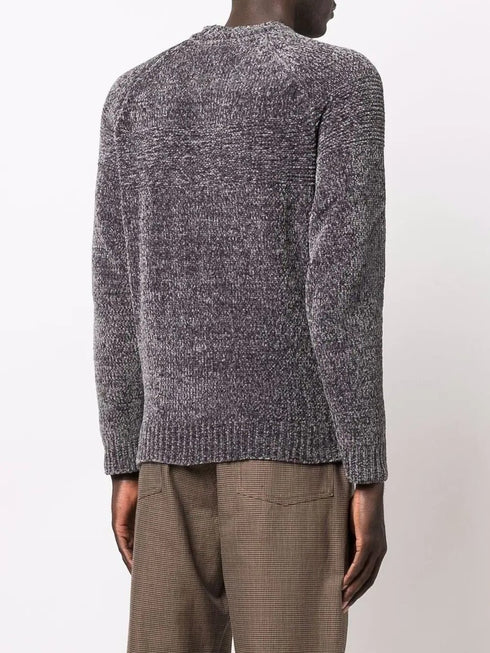 Maglione Uomo 6K1MX71MVSZ con texture a blocchi Grigio EMPORIO ARMANI- Francavilla Moda