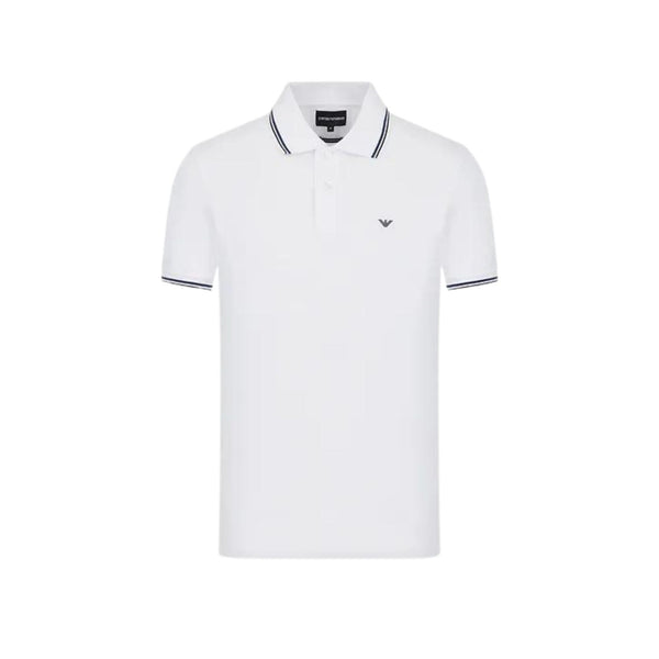 Emporio Armani Polo Polo Uomo con bordino in contrasto Bianco - Francavilla Moda