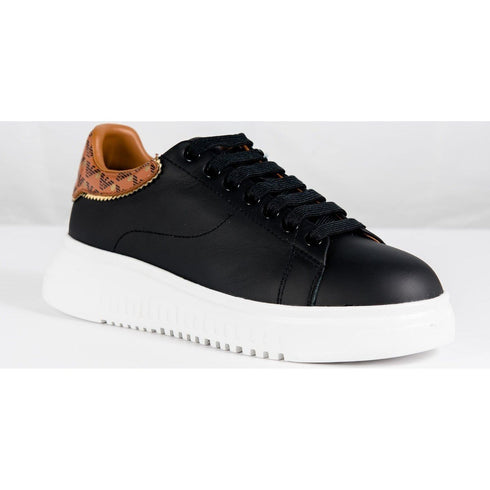 Scarpa Donna X3X024XM702 retro monogram Nero EMPORIO ARMANI- Francavilla Moda