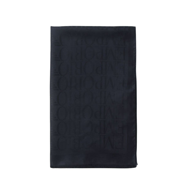 Sciarpa con logo in tinta Blu EMPORIO ARMANI- Francavilla Moda