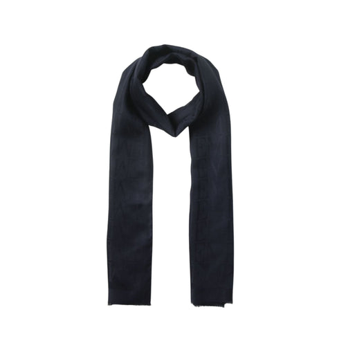 Sciarpa con logo in tinta Blu EMPORIO ARMANI- Francavilla Moda