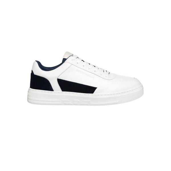 Sneakers Uomo con dettagli in contrasto Bianco blu Emporio Armani- Francavilla Moda