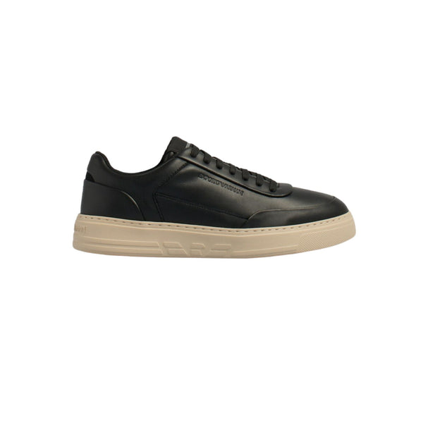 Sneakers Uomo con logo in rilievo Nero Emporio Armani- Francavilla Moda