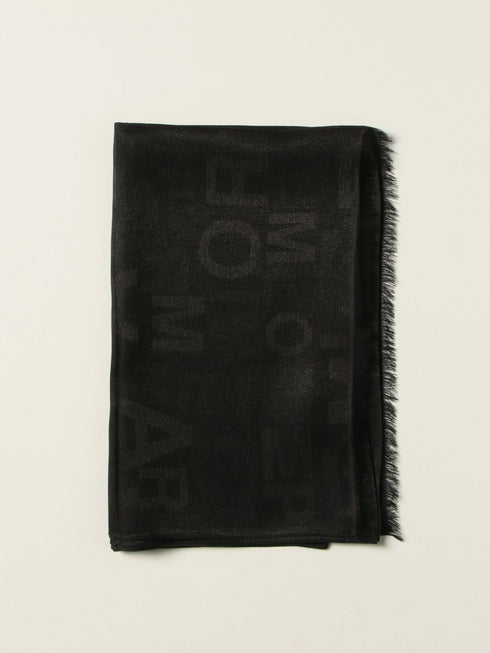 Stola Donna con estremità sfrangiate Nero EMPORIO ARMANI- Francavilla Moda