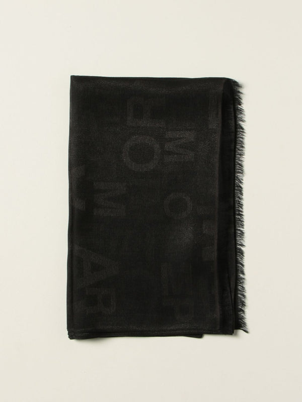 Stola Donna con estremità sfrangiate Nero EMPORIO ARMANI- Francavilla Moda