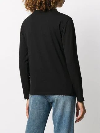 T-Shirt Donna con stampa grafica Nero Emporio Armani- Francavilla Moda