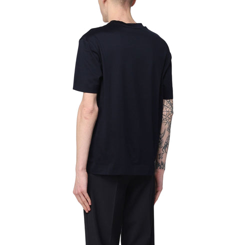 T-shirt Uomo con logo applicato Blu EMPORIO ARMANI- Francavilla Moda