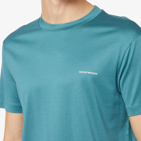 Emporio Armani T-shirt T-shirt Uomo con micro logo lettering sul petto Ottanio P24-EMPORIO ARMANI8N1TD81JUVZ-0779-S - Francavilla Moda