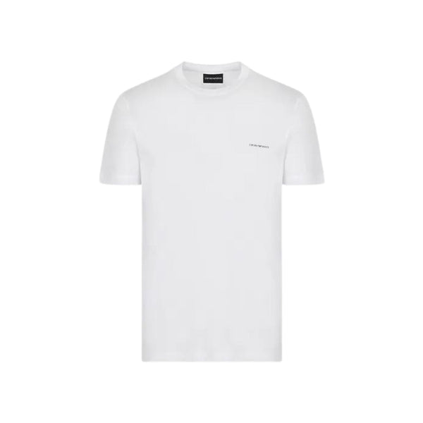 Emporio Armani T-shirt T-shirt Uomo con micro logo lettering sul petto Bianco - Francavilla Moda