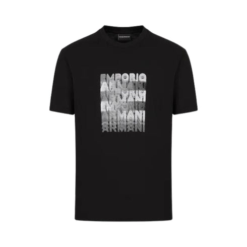 T-shirt Uomo con scritta sfumata Nero EMPORIO ARMANI- Francavilla Moda