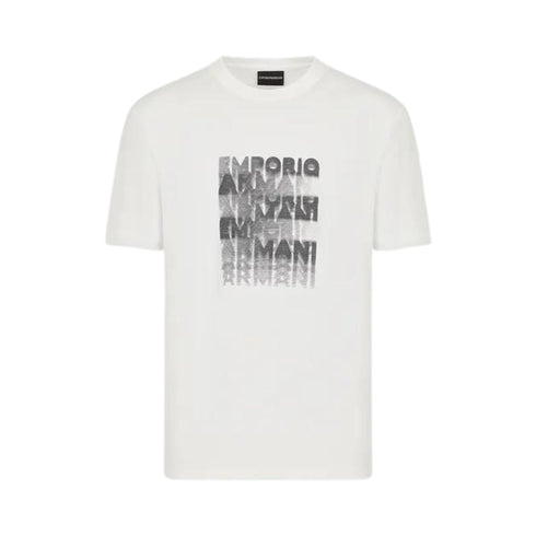 T-shirt Uomo con scritta sfumata Bianco EMPORIO ARMANI- Francavilla Moda