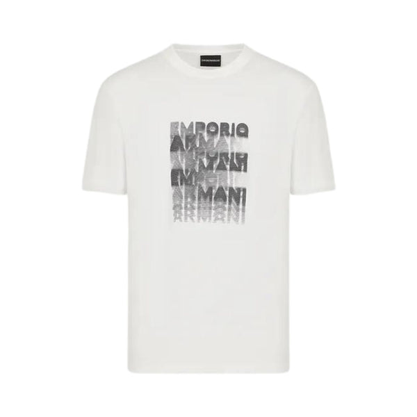 T-shirt Uomo con scritta sfumata Bianco EMPORIO ARMANI- Francavilla Moda