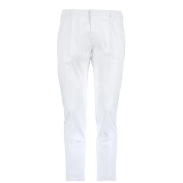 Pantalone Uomo slim con logo in metallo Bianco ENTRE AMIS- Francavilla Moda