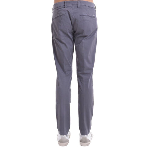 Pantalone Uomo slim con logo in metallo Grigio scuro ENTRE AMIS- Francavilla Moda