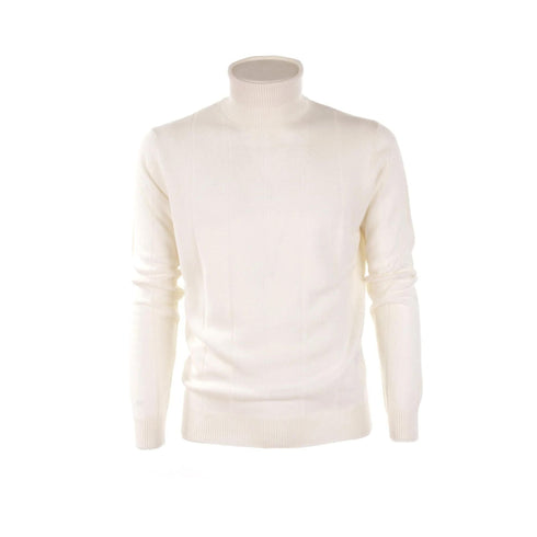 Maglia Uomo dolcevita a coste piatte Bianco FERRANTE- Francavilla Moda