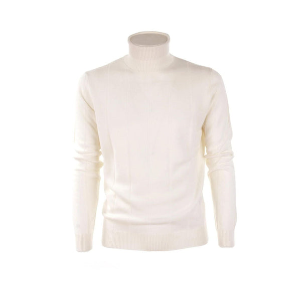 Maglia Uomo dolcevita a coste piatte Bianco FERRANTE- Francavilla Moda