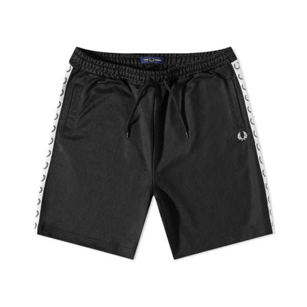 Bermuda Uomo track tape Nero FRED PERRY- Francavilla Moda