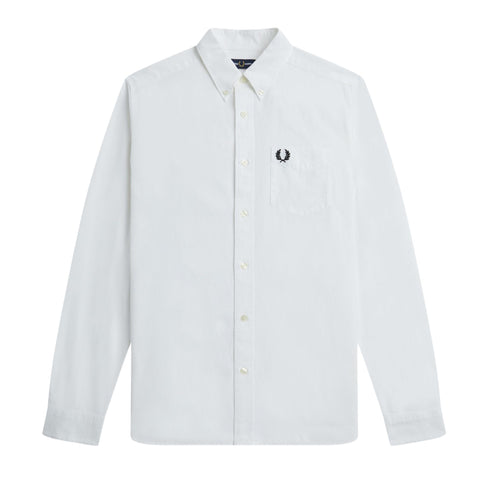 Camicia Uomo con taschino logato Bianco Fred Perry- Francavilla Moda
