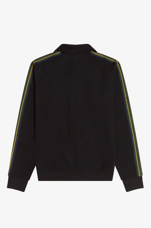 Felpa Uomo in tricot a righe Nero FRED PERRY- Francavilla Moda