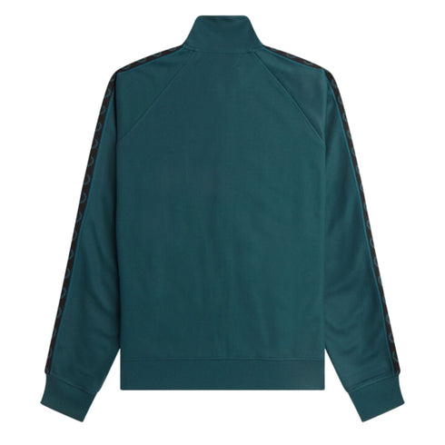 Felpa Uomo Track jacket con logo Petrolio Fred Perry- Francavilla Moda