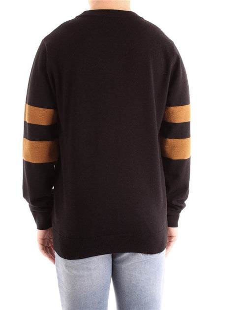 Girocollo Uomo in lana merino Nero oro FRED PERRY- Francavilla Moda