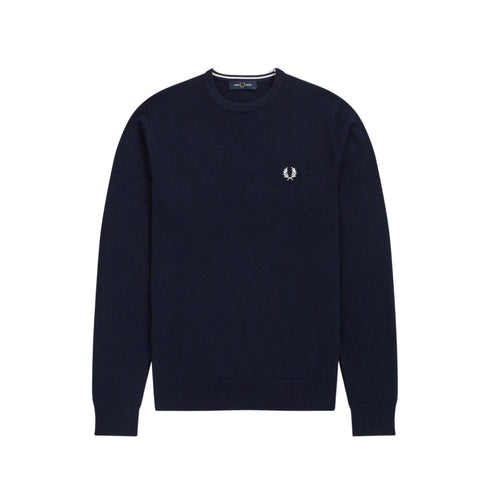Maglione Uomo a girocollo classico Blu FRED PERRY- Francavilla Moda
