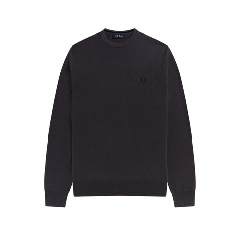 Maglione Uomo a girocollo classico Grigio scuro FRED PERRY- Francavilla Moda