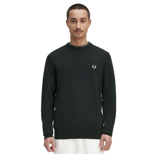 Maglione Uomo a girocollo con logo Blu Fred Perry- Francavilla Moda