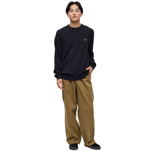 Maglione Uomo a girocollo con logo Blu Fred Perry- Francavilla Moda