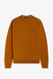 Maglione Uomo girocollo classico ecosostenibile Caramello FRED PERRY- Francavilla Moda