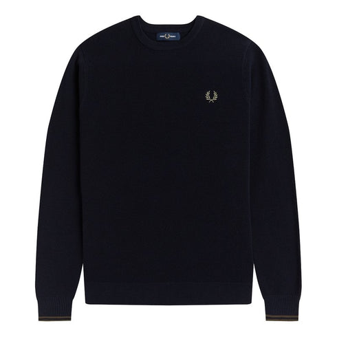 Maglione Uomo in lana e maniche lunghe Blu FRED PERRY- Francavilla Moda