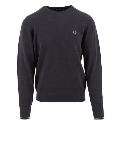 Maglione Uomo in lana e maniche lunghe Grigio FRED PERRY- Francavilla Moda